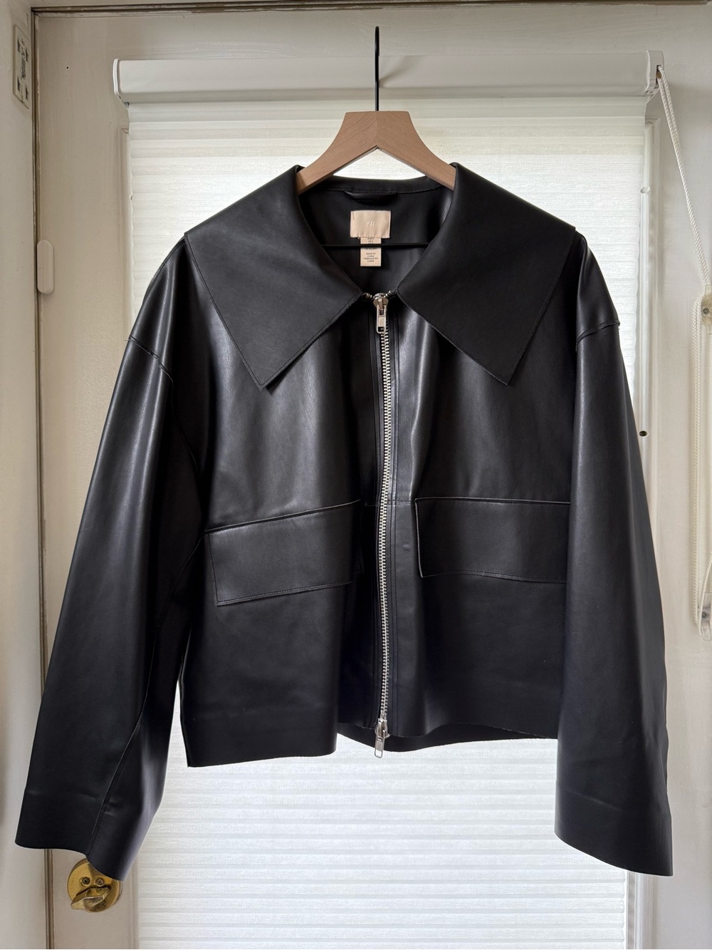 Women’s Black Faux Leather Jacket